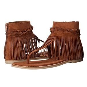 Coconuts by Matisse Fringe Brown Sandals